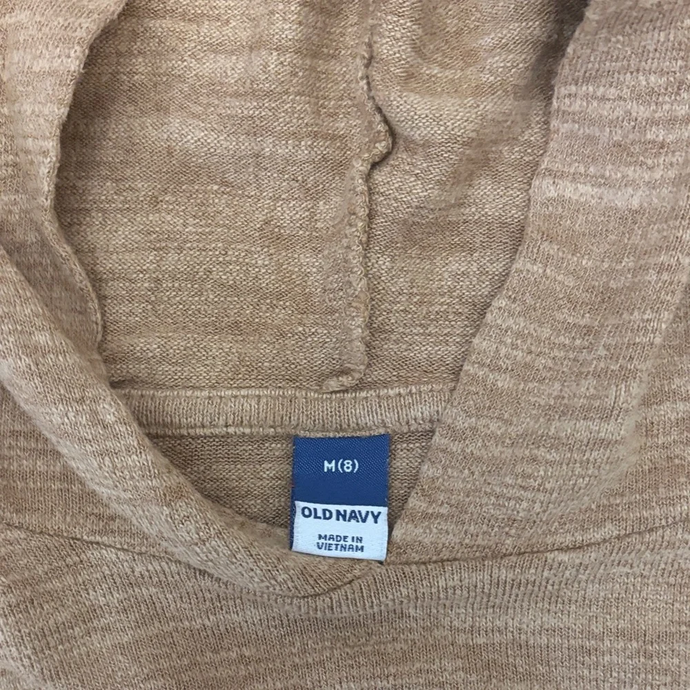 Old Navy Cropped Hoodie Tan Lightweight Size M 8